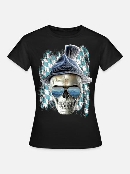 Bavarian skull - Frauen T-Shirt - Schwarz