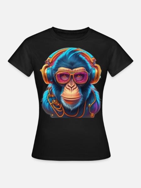Cooler Affe - Frauen T-Shirt - Schwarz
