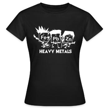 Chemises de chimie pun pour science geek et heavy - T-shirt Femme - noir - Devant - AI Model Female 172 dark (172cm)