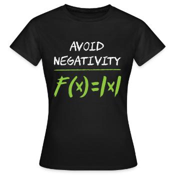 Avoid negativity math - Women's T-Shirt - black - Front - AI Model Female 172 dark (172cm)