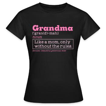 Grandma definition - Frauen T-Shirt - Schwarz - Vorne - AI Model Female 172 dark (172cm)