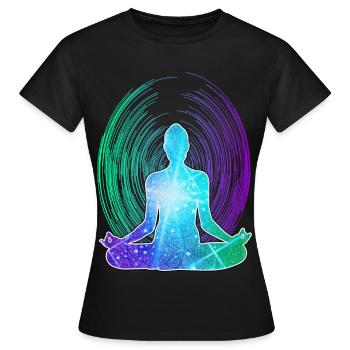 Spiritual meditation zen awakening - Women's T-Shirt - black - Front - AI Model Female 172 dark (172cm)