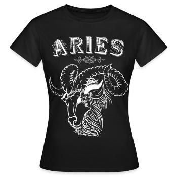 Aries zodiac sign Aries Aries - Women's T-Shirt - black - Front - AI Model Female 172 dark (172cm)