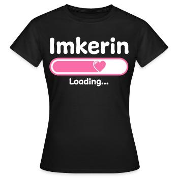 Imkerin Loading Ladebalken - Frauen T-Shirt - Schwarz - Vorne - AI Model Female 172 dark (172cm)