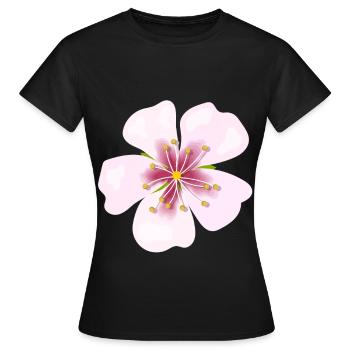 Blüte - Frauen T-Shirt - Schwarz - Vorne - AI Model Female 172 dark (172cm)