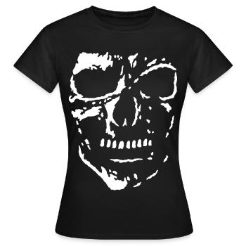 crâne fantomatique - T-shirt Femme - noir - Devant - AI Model Female 172 dark (172cm)