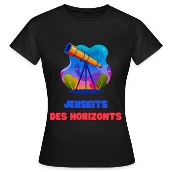 Jenseits des Horizonts - Frauen T-Shirt - Schwarz - Vorne - AI Model Female 172 dark (172cm)