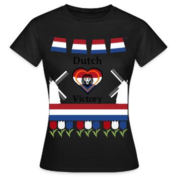 Victoire néerlandaise - T-shirt Femme - noir - Devant - AI Model Female 172 dark (172cm)