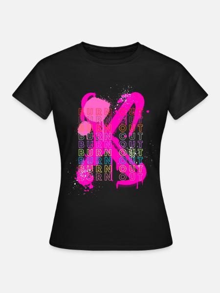BURN OUT - T-shirt Femme - noir