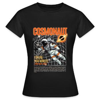 Astronaute en orbite - cosmonaute - T-shirt Femme - noir - Devant - AI Model Female 172 dark (172cm)