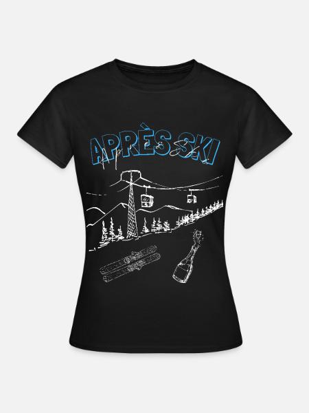 Cooler Unisex-After-Ski-Pullover, Après-Ski - Frauen T-Shirt - Schwarz