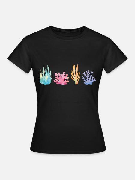 Vibranter Korallenriff - Frauen T-Shirt - Schwarz