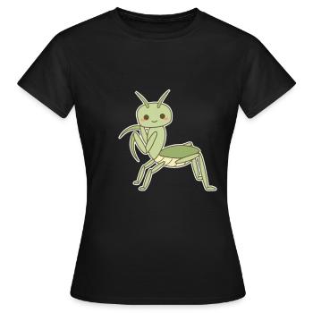 Elegante Gottesanbeterin - Frauen T-Shirt - Schwarz - Vorne - AI Model Female 172 dark (172cm)