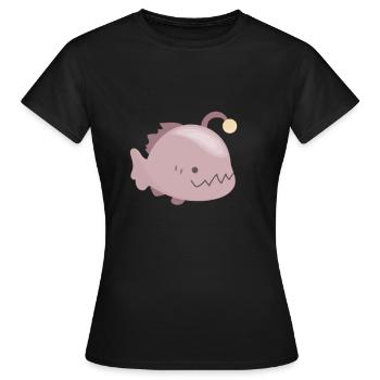 Bioluminescent frogfish - Women's T-Shirt - black - Front - AI Model Female 172 dark (172cm)