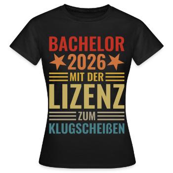 Licence 2026 avec licence pour être malin - T-shirt Femme - noir - Devant - AI Model Female 172 dark (172cm)