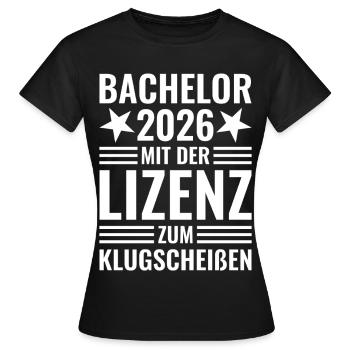 Licence 2026 avec licence pour être malin - T-shirt Femme - noir - Devant - AI Model Female 172 dark (172cm)