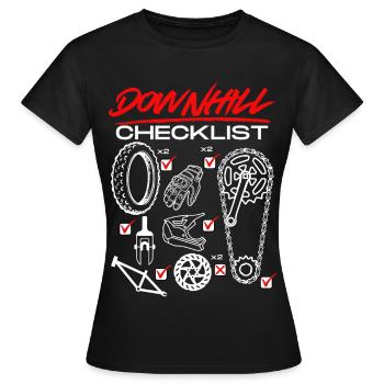 Fahrrad Checkliste Design - Frauen T-Shirt - Schwarz - Vorne - AI Model Female 172 dark (172cm)