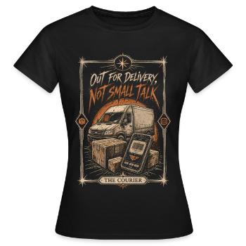 Art rétro de camionnette de livraison Drôle de coursier - T-shirt Femme - noir - Devant - AI Model Female 172 dark (172cm)