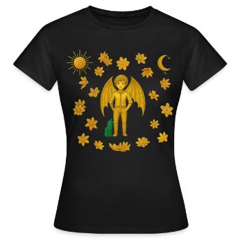Little Vampire Demon Summer Edition Sun and Moon - Women's T-Shirt - black - Front - AI Model Female 172 dark (172cm)