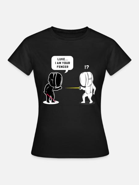Schermer Schermer schermer Florett Degen geschenk - Vrouwen T-shirt - zwart