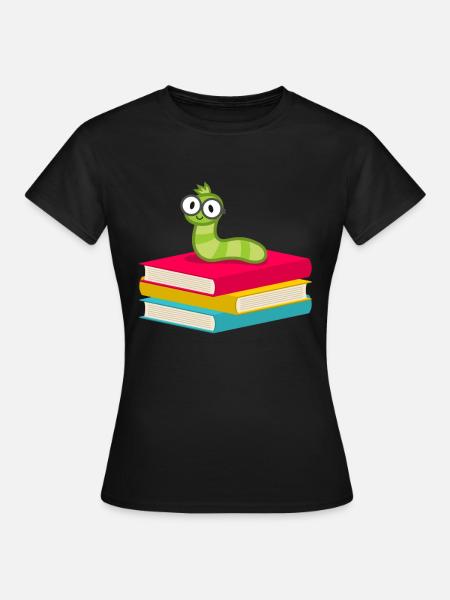 Les bokbøker Bookworm bookworm lesere - T-skjorte for kvinner - svart