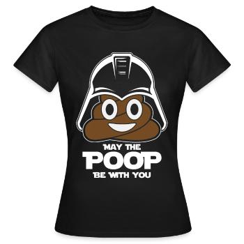 Poop Kackhaufen Nerd Geek Sci-Fi Science Fiction - Frauen T-Shirt - Schwarz - Vorne - AI Model Female 172 dark (172cm)