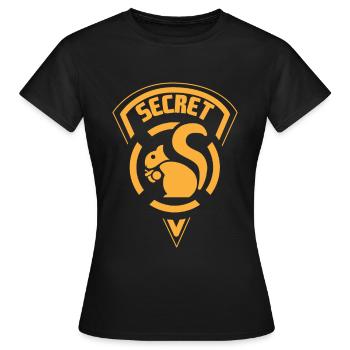 Secret society secret agent detective espionage - Women's T-Shirt - black - Front - AI Model Female 172 dark (172cm)