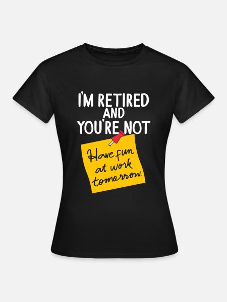 Gepensioneerde pensioengerechtigde gepensioneerde gepensioneerde - Dame-T-shirt - sort