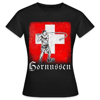 Switzerland Hornussen National Sport Tradition - Women's T-Shirt - black - Front - AI Model Female 172 dark (172cm)