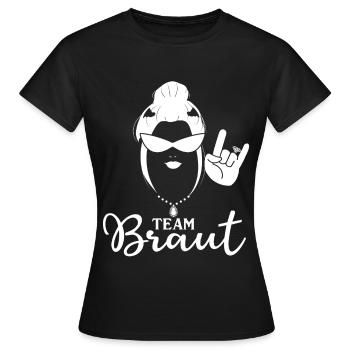 Junggesellenabschied Polterabend Team Braut Rocker - Frauen T-Shirt - Schwarz - Vorne - AI Model Female 172 dark (172cm)