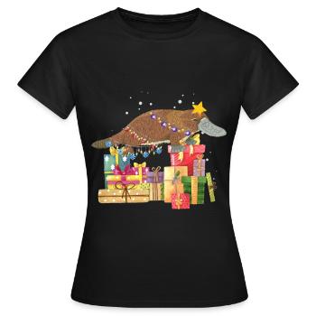 Ornithorynque Australie Noël Noël laid - T-shirt Femme - noir - Devant - AI Model Female 172 dark (172cm)