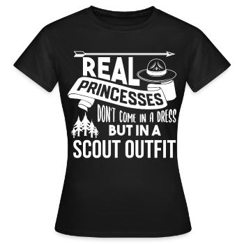 Scouts camping scouts - T-shirt Femme - noir - Devant - AI Model Female 172 dark (172cm)