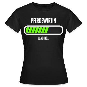 Pferdewirtin Beruf Loading Ladebalken - Frauen T-Shirt - Schwarz - Vorne - AI Model Female 172 dark (172cm)