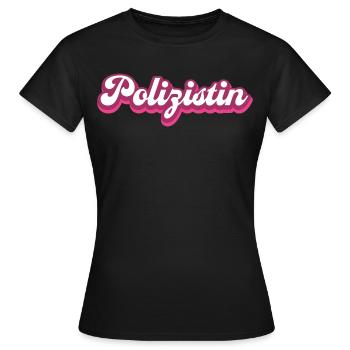 Polizistin Polizei Beruf Geschenk - Frauen T-Shirt - Schwarz - Vorne - AI Model Female 172 dark (172cm)