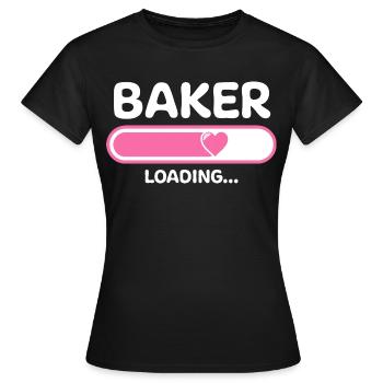 Barre de chargement Baker - T-shirt Femme - noir - Devant - AI Model Female 172 dark (172cm)