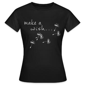 FAIRE UN SOUHAIT - T-shirt Femme - noir - Devant - AI Model Female 172 dark (172cm)
