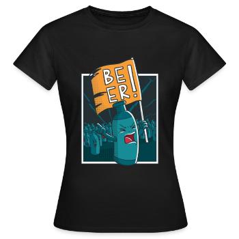 Beer Revolution Bier Aufstand Saufen Party Feiern - Frauen T-Shirt - Schwarz - Vorne - AI Model Female 172 dark (172cm)