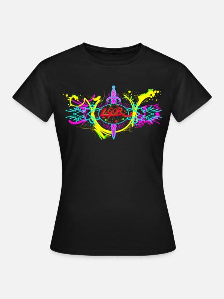 L.Gor Dolch Farbklecks - Frauen T-Shirt - Schwarz