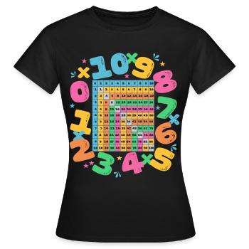 Mathematisches Einmaleins für Kinder - Frauen T-Shirt - Schwarz - Vorne - AI Model Female 172 dark (172cm)