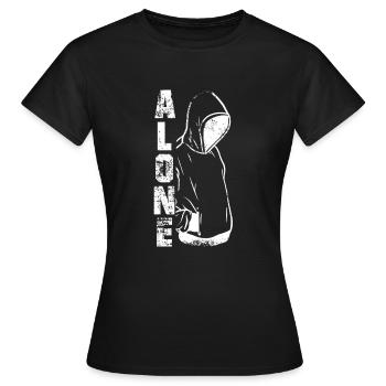 Allein - Frauen T-Shirt - Schwarz - Vorne - AI Model Female 172 dark (172cm)