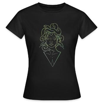 Medusa lineart - Women's T-Shirt - black - Front - AI Model Female 172 dark (172cm)
