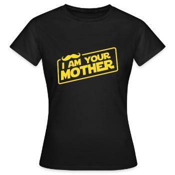 Ich bin deine Mutter mit Schnurrhaaren - Frauen T-Shirt - Schwarz - Vorne - AI Model Female 172 dark (172cm)