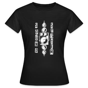 Soundsystem - Frauen T-Shirt - Schwarz - Vorne - AI Model Female 172 dark (172cm)