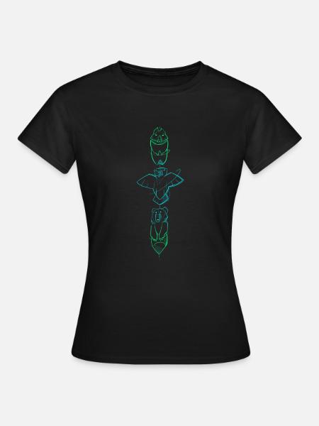Animal-totem sketch - T-shirt Femme - noir