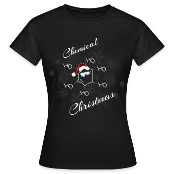 Chemical Christmas Frohe Weihnachten Chemie Nerds - Frauen T-Shirt - Schwarz - Vorne - AI Model Female 172 dark (172cm)