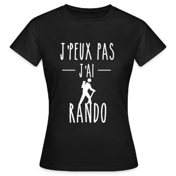 I CAN NOT I HIKE - T SHIRT HUMOR - Women's T-Shirt - black - Front - AI Model Female 172 dark (172cm)