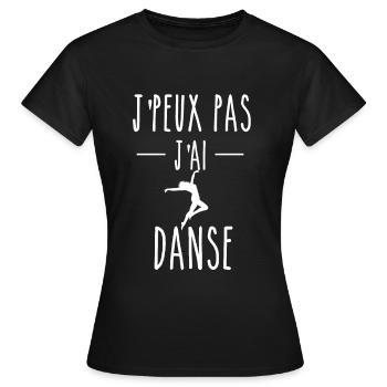 I CAN'T I DANCE - T-SHIRT HUMOR - Women's T-Shirt - black - Front - AI Model Female 172 dark (172cm)