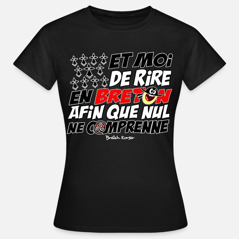 E rido in bretone - Maglietta da donna - nero