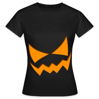 PUMPKIN / KÜRBIS - Frauen T-Shirt - Schwarz - Vorne - AI Model Female 172 dark (172cm)