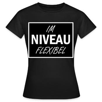 Drôle de phrase Niveau - T-shirt Femme - noir - Devant - AI Model Female 172 dark (172cm)